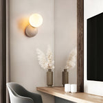 Load image into Gallery viewer, Travertine Round Glass Wall Fixture