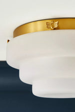 Afbeelding laden in galerijweergave, Capigia glazen metalen plafondlamp - modern armatuur voor slaapkamer of hal