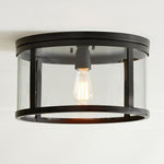 Load image into Gallery viewer, Ferrix Minimalistisch Iron Flush Mount Ceiling Light - Modern Outdoor Glass Ceiling Lamp