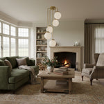 Load image into Gallery viewer, Glorica Glass 5 Globe Chandelier - Brass and Opal Glass Vintage Pendant Light
