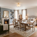 Afbeelding laden in galerijweergave, Clea Ronde Glazen Opbouwlamp - Gestippelde Kap voor Slaapkamer- en Gangverlichting