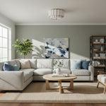 Afbeelding laden in galerijweergave, Linbron Inbouwverlichting – Golvende Linnen Kap en Bronzen Afwerking Moderne Plafondlamp voor Eetkamer