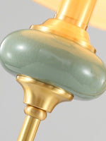 Afbeelding laden in galerijweergave, Orvane keramische wandlamp met linnen kap voor slaapkamer en woonkamer