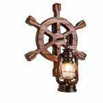 Cargar imagen en el visor de la Galería, Ship Wheel Lantern Sconce