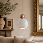 Charger l'image dans la visionneuse de la galerie, Glintap Cream Style Pendant Lamp – Adjustable Lift Pendant with Touch Tri-Color LED