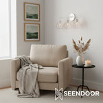 Load image into Gallery viewer, Merin Metal & Glass Sculptural Wall Sconce for Vanity & Bathroom