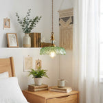 Load image into Gallery viewer, Verdoma Flower Glass Pendant Light - Vintage Floral Design for Living and Dining U01