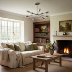 Load image into Gallery viewer, Mobilux Line Mid Century Sputnik Chandelier - Modern Brass Ceiling Light