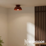 Load image into Gallery viewer, Metio Multi-Color Dome Flush Mount Ceiling Light Contemporary for Dining Area & Entry