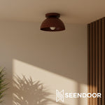 Load image into Gallery viewer, Metio Multi-Color Dome Flush Mount Ceiling Light Contemporary for Dining Area & Entry