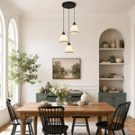 Cargar imagen en el visor de la Galería, Round canopy pendant installed above a dining table