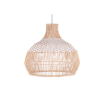 Cargar imagen en el visor de la Galería, Lámpara Colgante de Ratán Natural Elegancia Blanca y Fresca