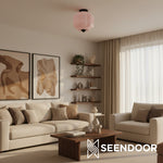 Load image into Gallery viewer, Vintage Eloise Milk Glass Flush Mount Ceiling Light - Vintage Charm Soft Glow