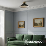 Load image into Gallery viewer, Aurenza Contemporary Flush Mount – Elegant Metal Light for Living Room