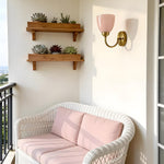 Load image into Gallery viewer, Mild Velin Wall Lamp – Brass and Frosted Glass Wall Sconce for Bedroom and Living Room