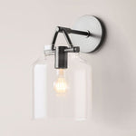 Load image into Gallery viewer, Hanton Minimalist Metal & Glass Wall Sconce – Modern Bathroom & Vanity