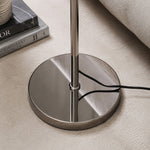 Carica l'immagine nella visualizzazione Galleria, Polished chrome floor lamp base and stem detail