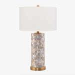 Load image into Gallery viewer, Beamira Natural Shell Mica Table Lamp – Handmade Crafted for Bedroom or Living Room