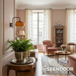 Afbeelding laden in galerijweergave, Clinco Gekleurde Glazen Wandlamp – Vintage Lamp voor Badkamer & Gang