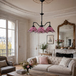 Cargar imagen en el visor de la Galería, Four-Light Stained Glass Chandelier