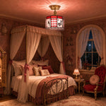 Cargar imagen en el visor de la Galería, Alice Storybook Glass Flush Mount Ceiling Light