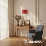 Afbeelding laden in galerijweergave, Clinco Gekleurde Glazen Wandlamp – Vintage Lamp voor Badkamer & Gang