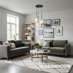 Load image into Gallery viewer, Selvion Asymmetric Glass Ball Chandelier for Dining Room & Living Room