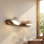 Afbeelding laden in galerijweergave, Elias Rustieke Verstelbare Travertijn Houten Wandlamp