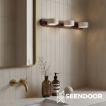 Afbeelding laden in galerijweergave, Elias Rustieke Verstelbare Travertijn Houten Wandlamp