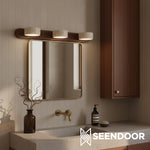 Afbeelding laden in galerijweergave, Elias Rustieke Verstelbare Travertijn Houten Wandlamp