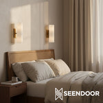 Load image into Gallery viewer, Doran Modern Elegant Alabaster Tube Sconce