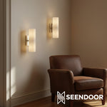 Load image into Gallery viewer, Doran Modern Elegant Alabaster Tube Sconce