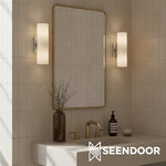 Load image into Gallery viewer, Doran Modern Elegant Alabaster Tube Sconce