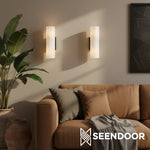 Load image into Gallery viewer, Doran Modern Elegant Alabaster Tube Sconce