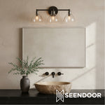 Afbeelding laden in galerijweergave, Glavira gerecyclede glazen dubbele wandlamp - binnen messing wandverlichting