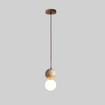 Bild in die Galerieansicht laden, Travertin Stein Creme Retro Minimalistische LED Pendelleuchte
