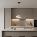 Load image into Gallery viewer, Travertine Drum Pendant Lamp