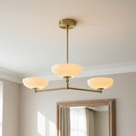 Load image into Gallery viewer, Vega Glass Mid-Century Modern Globe Chandelier with Glass Shades for Dining Room and Kitchen Island