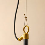 Cargar imagen en el visor de la Galería, Vintage industrial clear glass pendant light interior and detail image