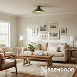 Load image into Gallery viewer, Aurenza Contemporary Flush Mount – Elegant Metal Light for Living Room