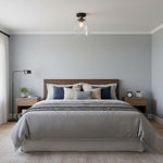 Cargar imagen en el visor de la galería, Luz de techo cromada estriada Ravion con pantalla de vidrio industrial - Sala de estar