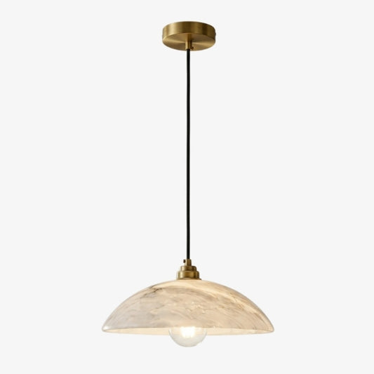 Alariv Elegante Albast Koepel Hanglamp - Moderne Steenverlichting voor Eet- of Woonkamer