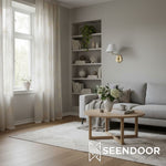 Afbeelding laden in galerijweergave, Luvora moderne minimalistische linnen kap wandlamp voor slaapkamer & gang