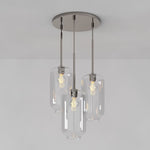 Load image into Gallery viewer, Lumivelle Pebble Glass Chandelier - 3-Light Modern Pendant Style