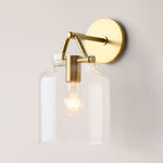 Load image into Gallery viewer, Hanton Minimalist Metal & Glass Wall Sconce – Modern Bathroom & Vanity
