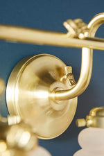 Afbeelding laden in galerijweergave, Capigia glazen metalen wandlamp voor badkamer - moderne badkamerverlichting met elegante stijl