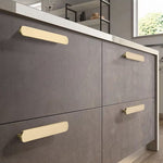 Load image into Gallery viewer, Brass Door Pulls – Modern Gold Cabinet Pulls & Brushed Drawer Handles