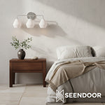 Load image into Gallery viewer, Merin Metal & Glass Sculptural Wall Sconce for Vanity & Bathroom