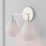 Load image into Gallery viewer, Merin Metal & Glass Sculptural Wall Sconce for Vanity & Bathroom