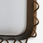 Załaduj obraz do przeglądarki galerii, Glowvera Kinkiet Ścienny - Fala Metalowej Ramy Nowoczesny Kinkiet ze Szklanym Abażurem do Przedpokoju